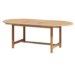 Nassau Teak Oval Extendable Outdoor Dining Table (59"-118")