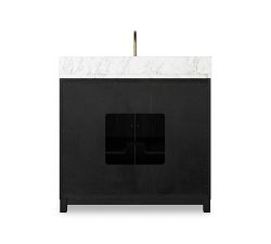Bryer 36"-48" Marble Top Single Sink Vanity