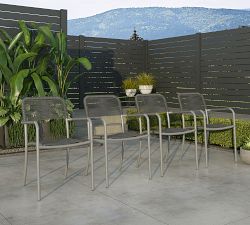 Garey Rope Outdoor Dining Armchairs, Set of 4