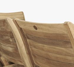 Maya Folding Teak Outdoor Dining Side Chair, Set of 2