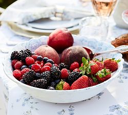 LoveShackFancy Blue Rose Melamine Serving Bowl