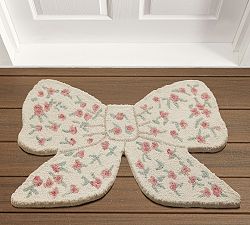 LoveShackFancy Bow Shaped Looped Doormat