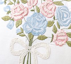 LoveShackFancy Embroidered Bouquet Pillow