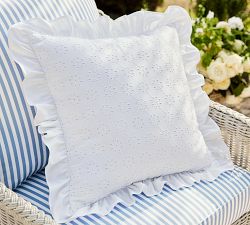 LoveShackFancy Eyelet Outdoor Pillow