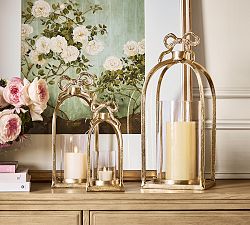 LoveShackFancy Figural Brass Ribbon Lantern