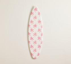 LoveShackFancy Pink Rose Printed Surfboard Wall Art