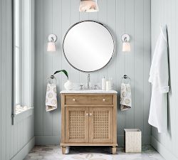 Hayes Alabaster Round Flush Mount (13")