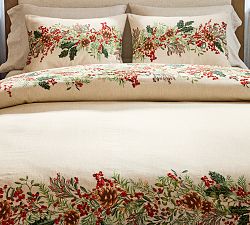 Open Box: Holly Berry Wreath Duvet Cover, King/Cal King - Multi