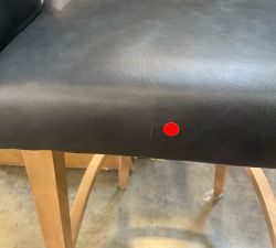 Open Box: Baldwin Leather Open Back Swivel Bar Stool (31") - Statesville Indigo, Seadrift