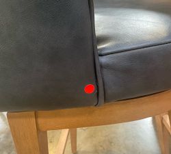 Open Box: Baldwin Leather Open Back Swivel Bar Stool (31") - Statesville Indigo, Seadrift