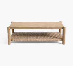 Open Box: Bolinas Rectangular Woven Coffee Table (54") - Seadrift