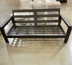 Open Box: Malibu Metal Outdoor Sofa Frame (77") - Black