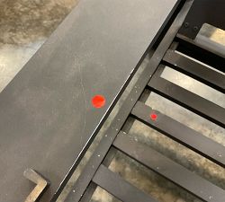 Open Box: Malibu Metal Sectional Outdoor Left-Arm Chair Frame - Black