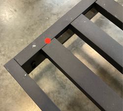 Open Box: Malibu Metal Sectional Outdoor Right-Arm Chair Frame - Black