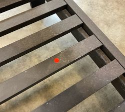 Open Box: Malibu Metal Sectional Outdoor Right-Arm Chair Frame - Black