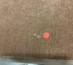 Open Box: Universal Upholstered Rectangular Ottoman - Rustic Chenille Rosewood, Sienna Brown