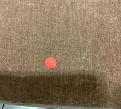 Open Box: Universal Upholstered Rectangular Ottoman - Rustic Chenille Rosewood, Sienna Brown