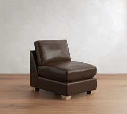 Build Your Own PB Comfort Modern Roll Arm Leather Sectional
