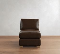 Build Your Own PB Comfort Modern Roll Arm Leather Sectional