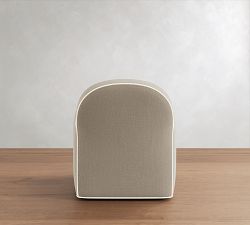 Farmhouse Swivel Chair with Contrast Piping