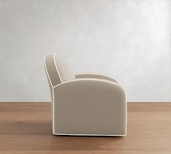 Farmhouse Swivel Chair with Contrast Piping