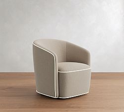 Preston Swivel Chair with Contrast Piping