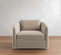 Remmy Swivel Chair with Contrast Piping