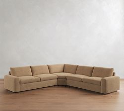Sierra Leather 3-Piece L-Shaped Wedge Sleeper Sectional (139")