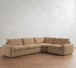 Sierra Leather 3-Piece Wedge Sleeper Sectional (139")