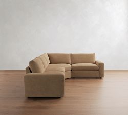 Sierra Leather 3-Piece Wedge Sleeper Sectional (139")