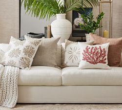 Coral Applique Pillow