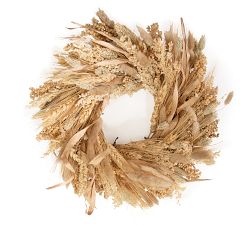 Dried Fall Grain Wheat Wreath