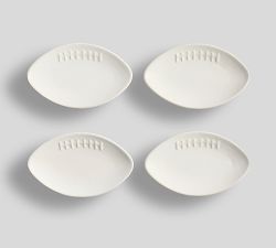 Football Stoneware Appetizer Plates - Set of 4