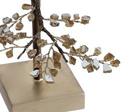 Handcrafted Faceted Mirror Tree Decorative Object