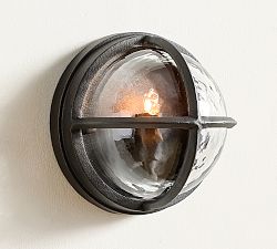 Pearce Glass Round Outdoor Sconce (9")