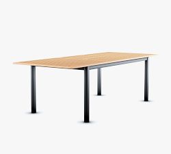 Santa Ana Eucalyptus Rectangular Extendable Outdoor Dining Table (71"-95")