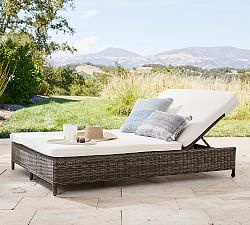 Torrey Wicker Outdoor Double Chaise Lounge