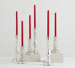 Unscented Red Taper Candles - Set of 6