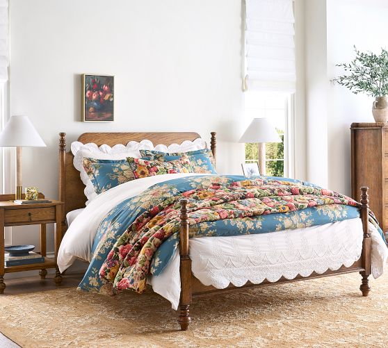 Lorain Multi Floral Embroidered Reversible Quilt by Pottery Barn