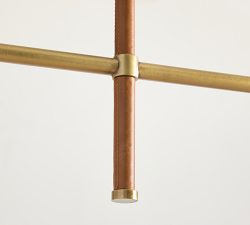 Harrison Leather Wrapped Linear Chandelier (46")