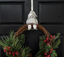 Pewter Gnome Wreath Hanger