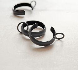 Quiet-Glide C-Loop Curtain Rings - Set of 10