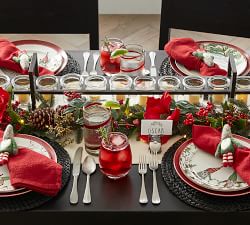 Lit Faux Amaryllis Twiggy Holiday Wreath &amp; Garland