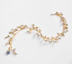 Lit Golden Leaf Garland