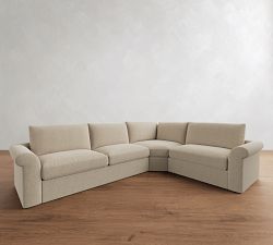 Westwood Roll Arm 3-Piece Wedge Sleeper Sectional (130")