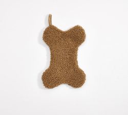 Cozy Teddy Faux Fur Bone Pet Stocking
