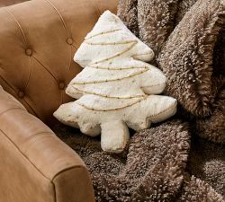 Tree Embellished Shaped Pillow