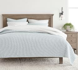 Pick-Stitch Wheaton Reversible Striped Cotton Quilted Sham