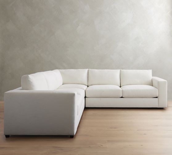 Carmel Wide Arm 3-Piece L-Shaped Sectional (113") by Pottery Barn