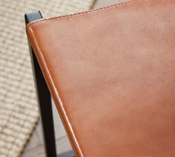 Hardy Backless Leather Stool